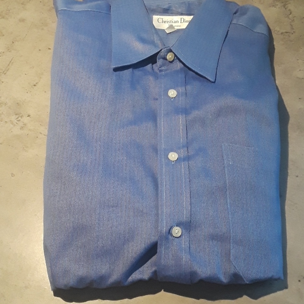 Men's Christian Dior button up blue shirt